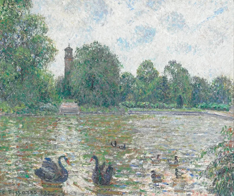 Estanque en Kew, Londres - Camille Pissarro