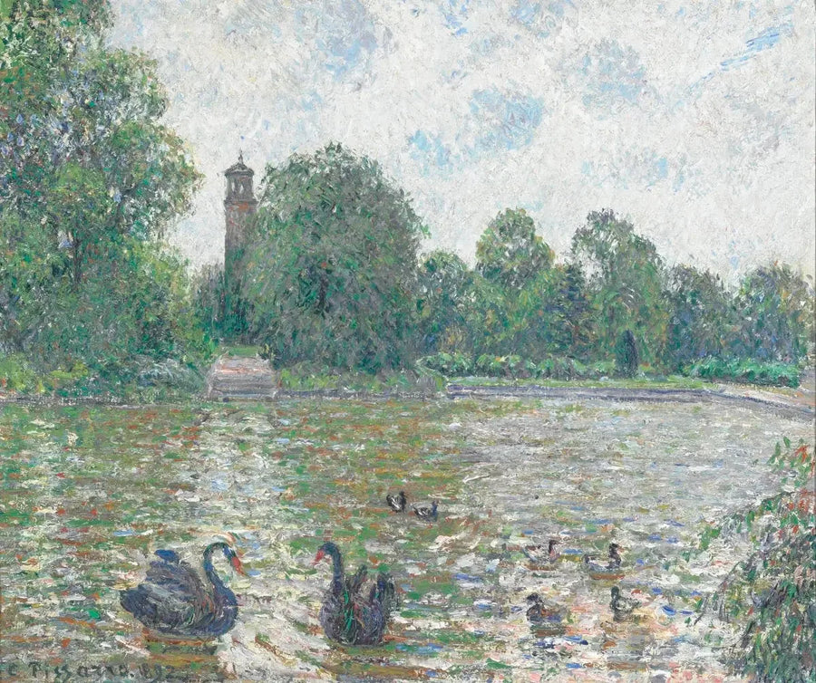 Estanque en Kew, Londres - Camille Pissarro