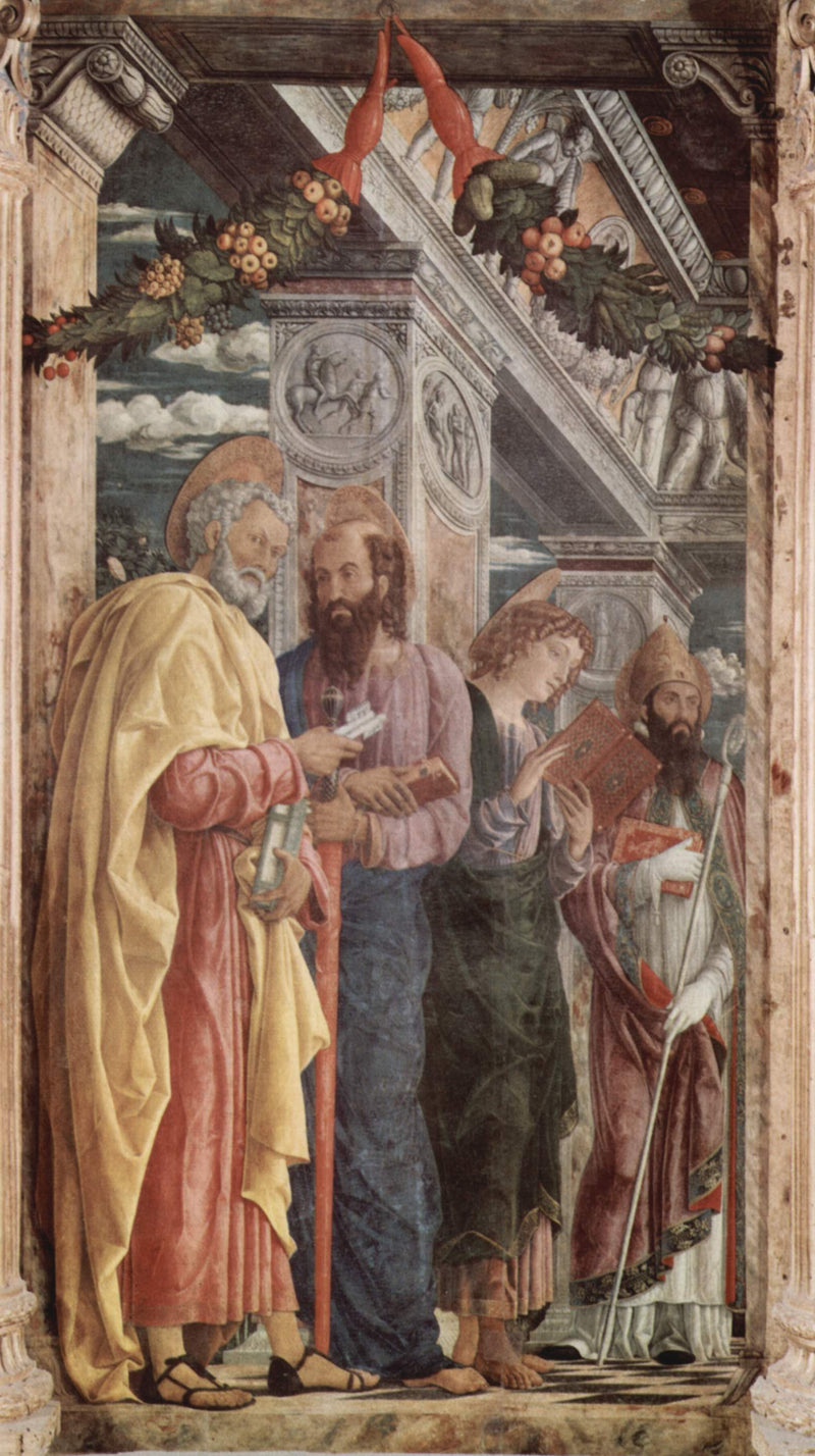 Pedro, Pablo y Juan el Apóstol con san Zenón - Andrea Mantegna