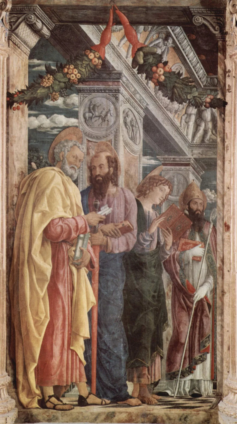 Pedro, Pablo y Juan el Apóstol con san Zenón - Andrea Mantegna