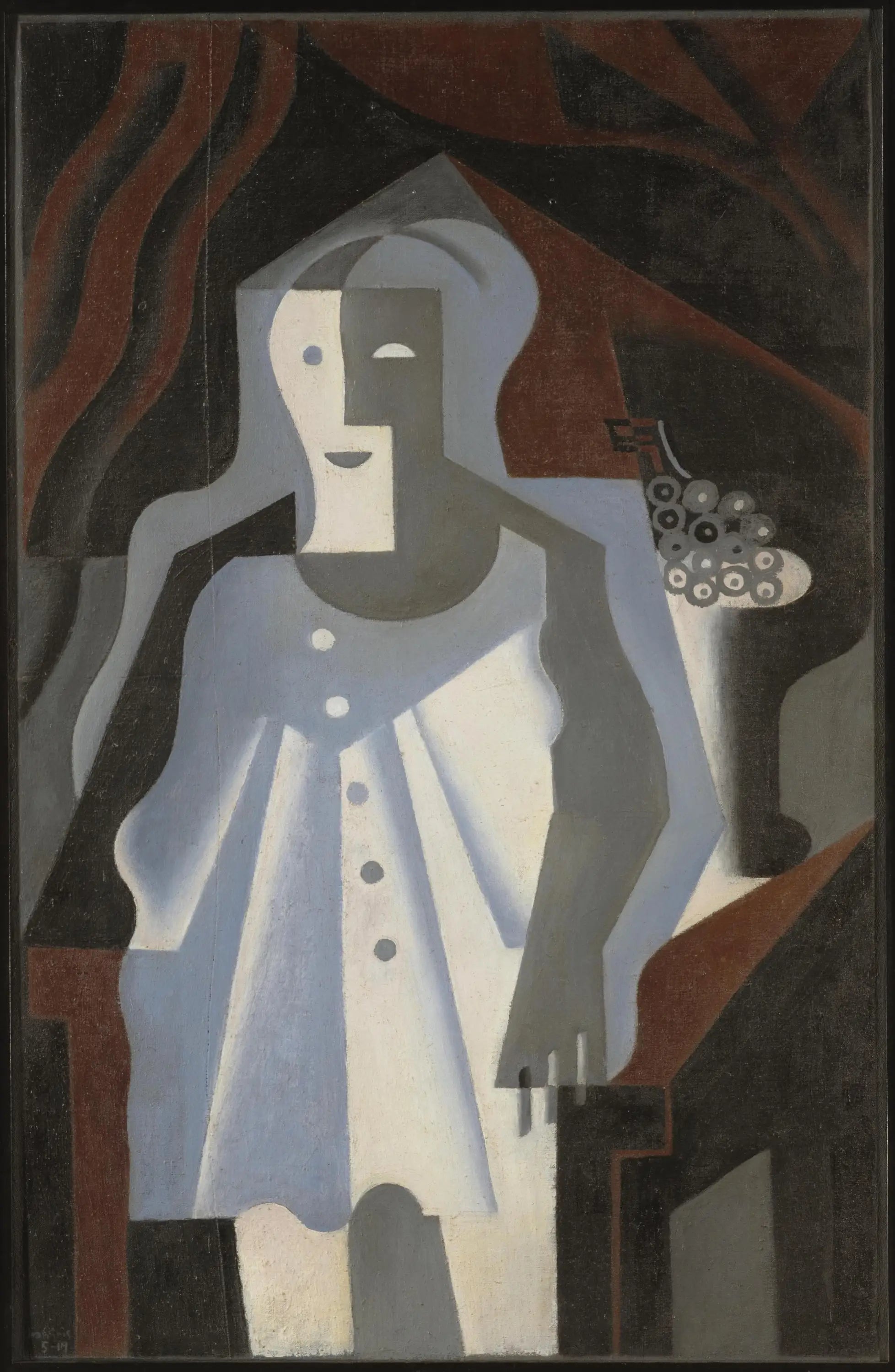 Pierrot à la grappe - Juan Gris image 1 tableau peint à l’huile sur toile