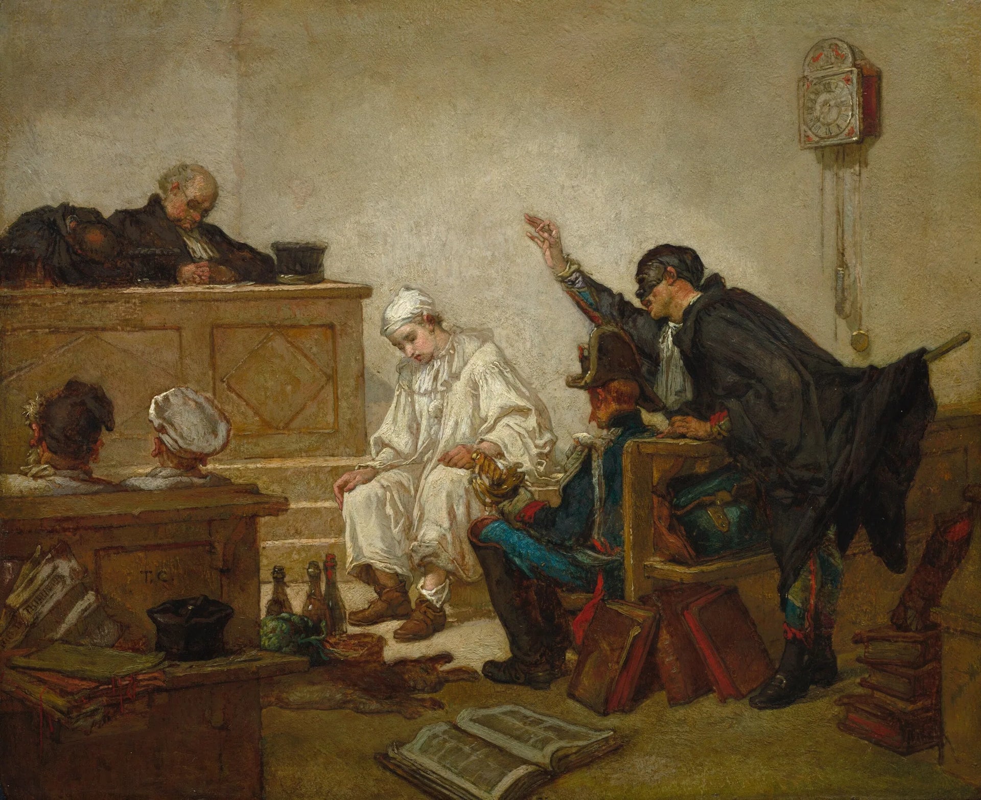 Pierrot au tribunal correctionnel - Thomas Couture image 1 reproduction d’œuvre d’art à l’huile