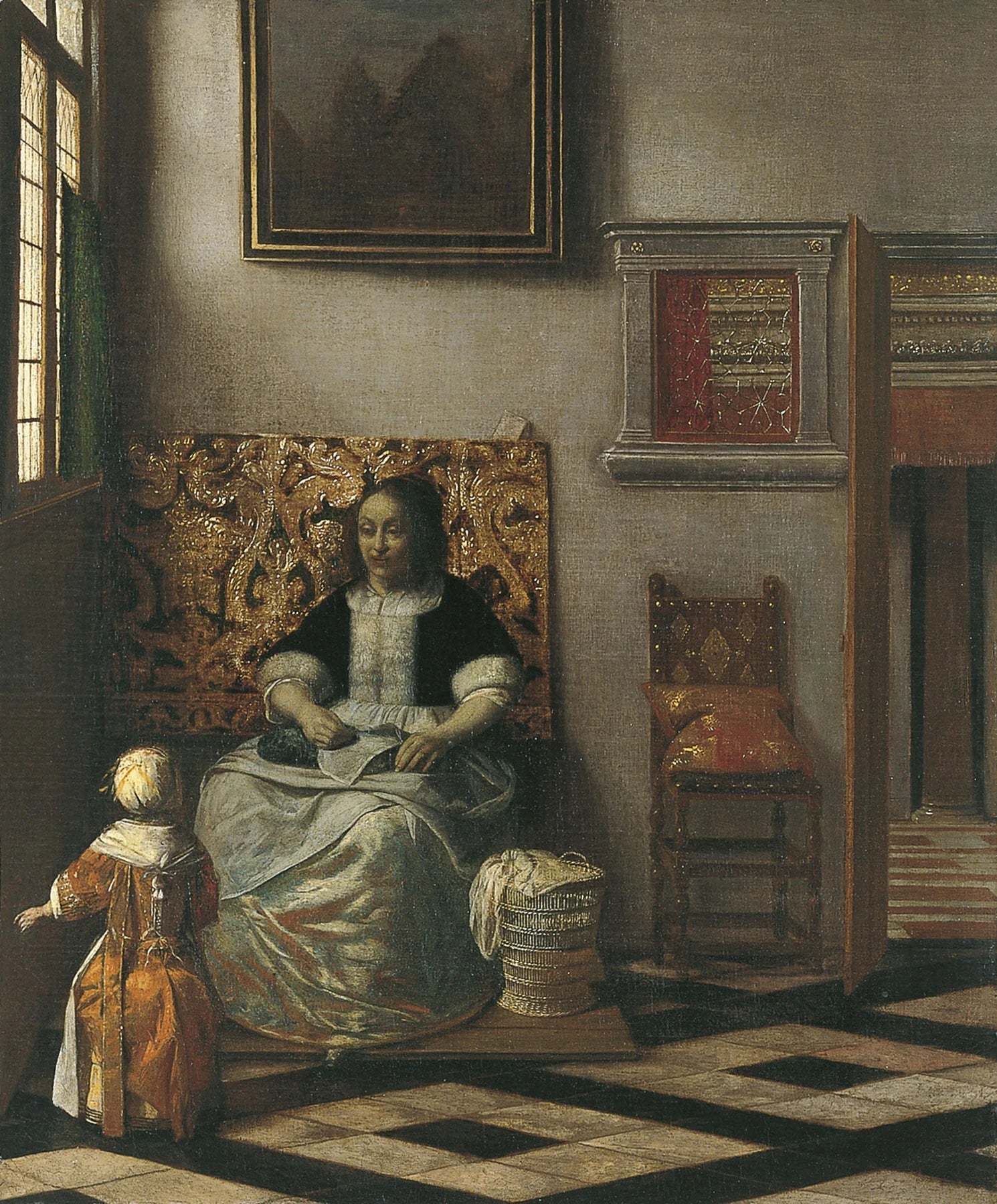 Intérieur avec une femme et une fille, peinture de Pieter de Hooch