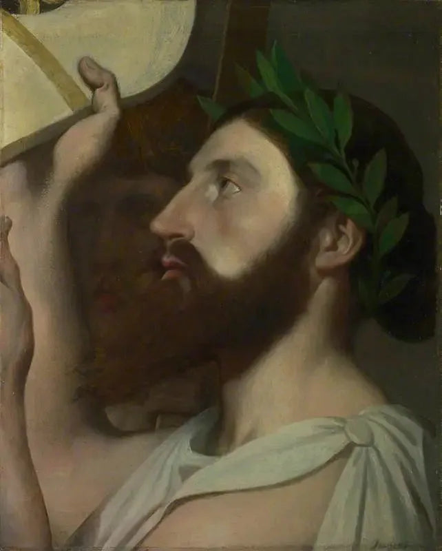 Píndaro ofreciendo su lira a Homero - Jean-Auguste-Dominique Ingres