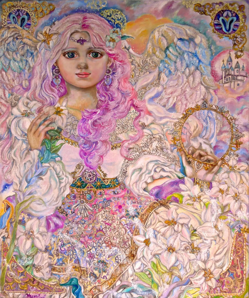 Ángel de flor de lirio rosa - Yumi Sugai