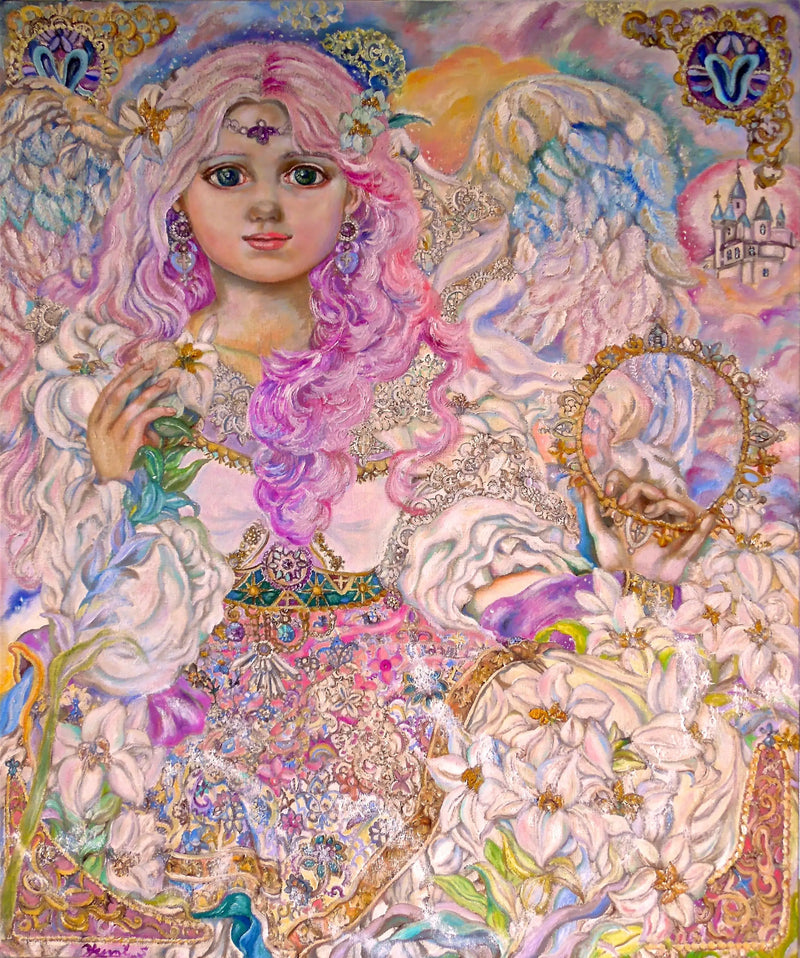Ángel de flor de lirio rosa - Yumi Sugai