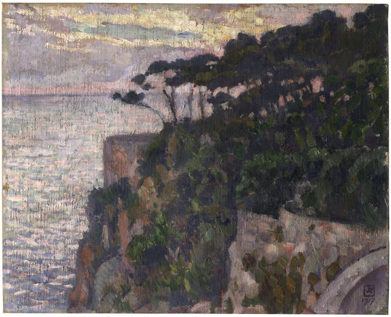 Pines en Mónaco - Théophile van Rysselberghe