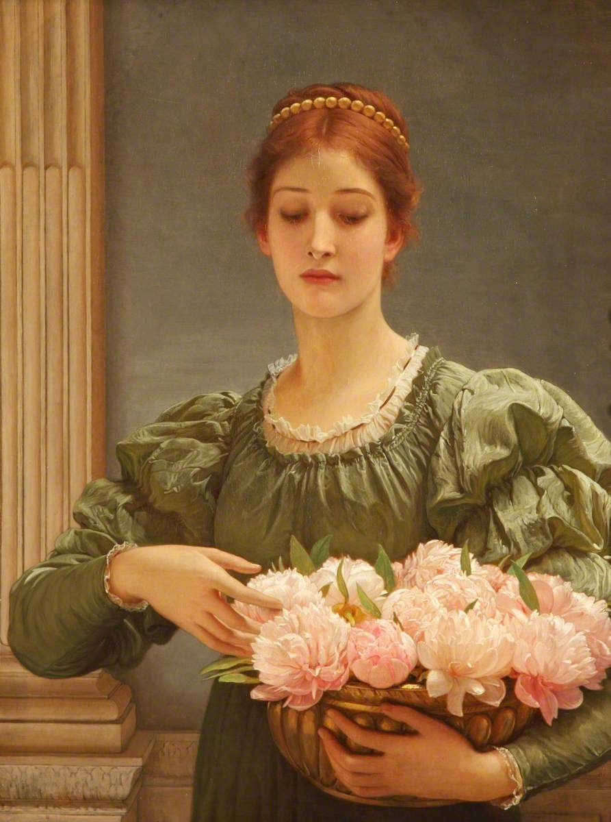 Pivoines par Charles Edward Perugini, peinture de pivoines