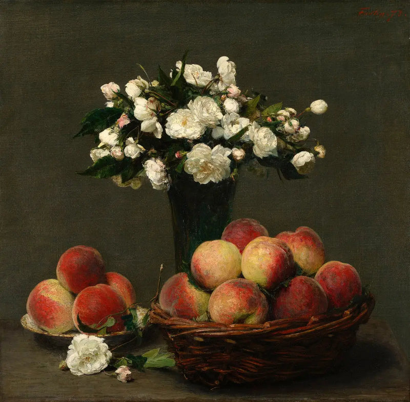 Peonías y Duraznos - Henri Fantin-Latour