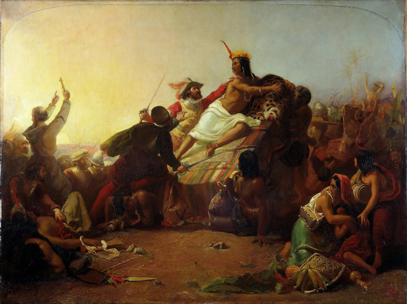 Pizarro se apodera de los Incas del Perú - John Everett Millais