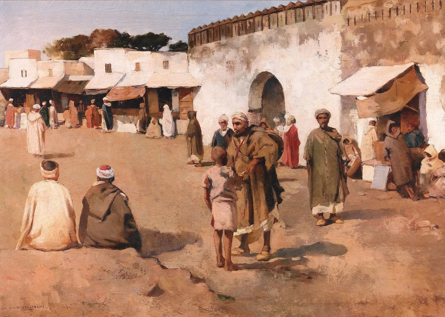 Plaza de la ciudad en Marruecos - Théo van Rysselberghe