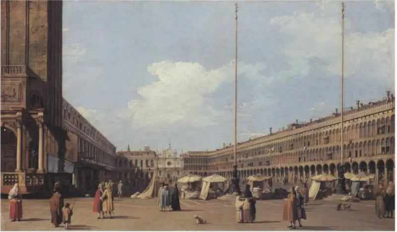 Plaza de San Marcos, frente a la iglesia de San Geminiano - Canaletto