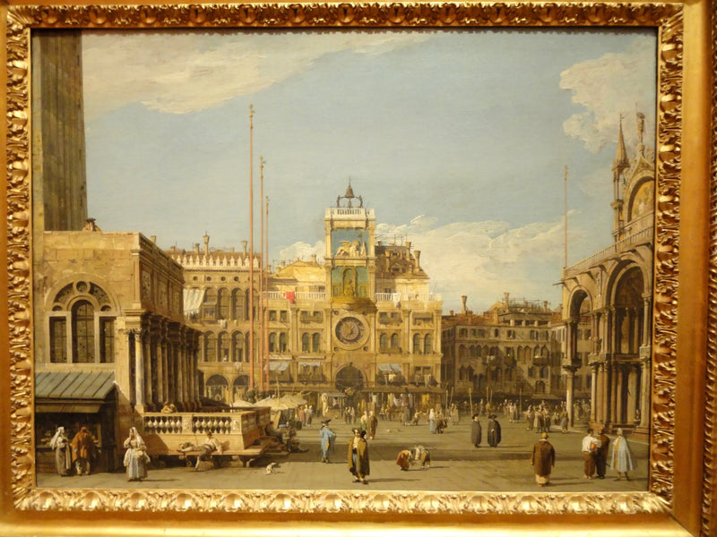 Plaza de San Marcos: la torre del reloj - Canaletto