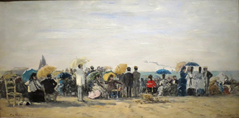 Playa en Trouville - Eugène Boudin