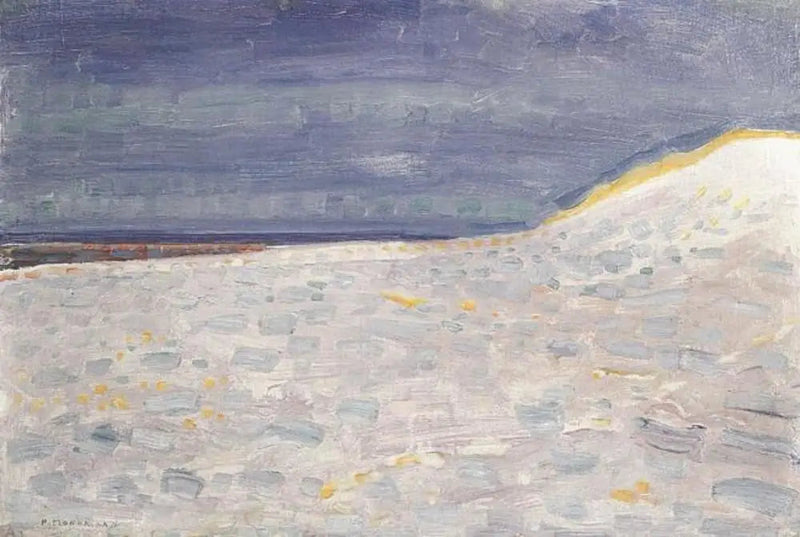Playa con un muelle en Domburg - Piet Mondrian