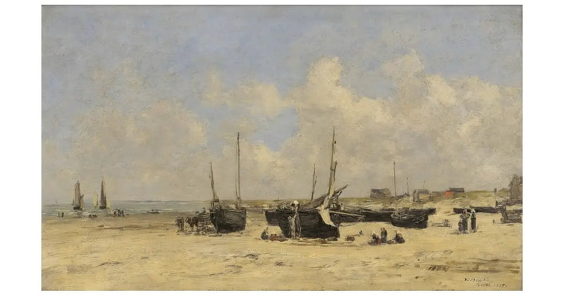 Playa de Berck en marea baja - Eugène Boudin
