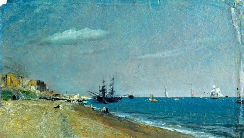 Playa de Brighton con collares - John Constable