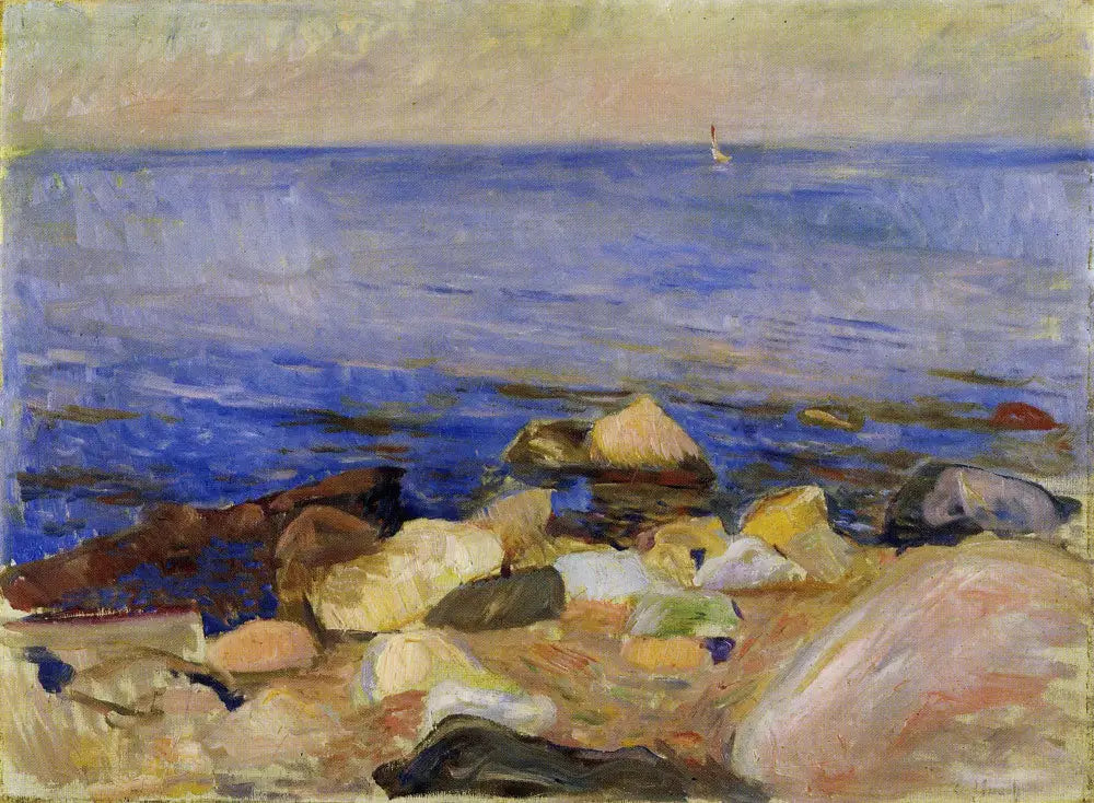 Plage - Edvard Munch image 1 reproduction de peinture à l’huile