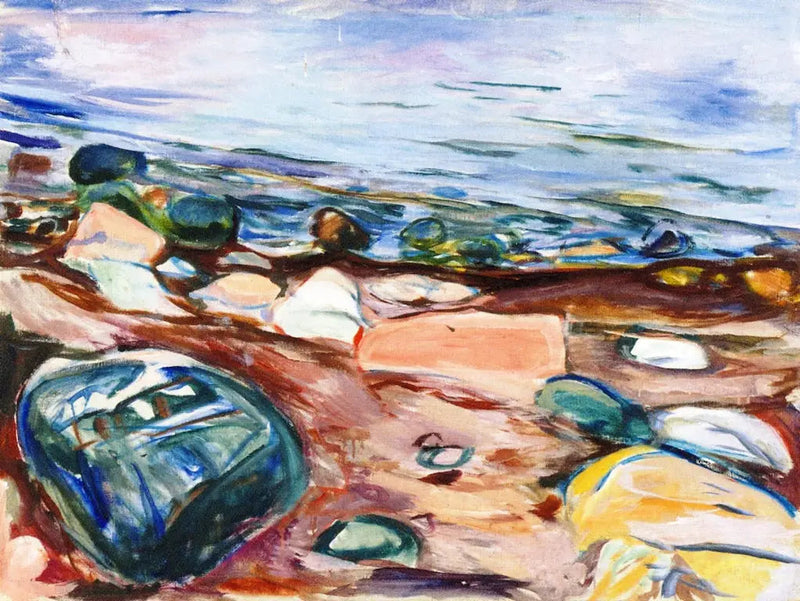 Playa y Rocas - Edvard Munch