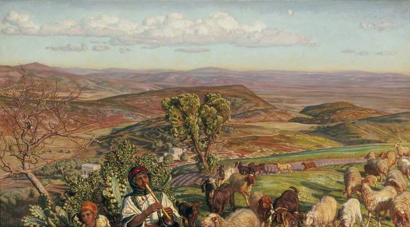 Paisaje de la Llanura de Esdraelón visto desde las alturas sobre Nazaret - William Holman Hunt