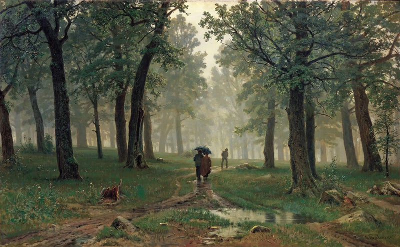 Lluvia en el bosque de robles - Ivan Chichkine