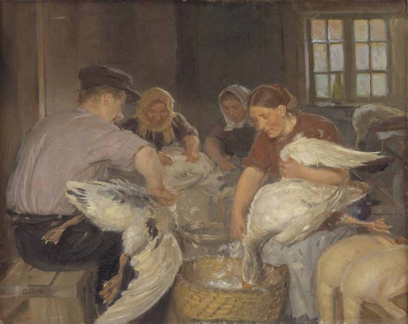 Desplumando gansos - Anna Ancher