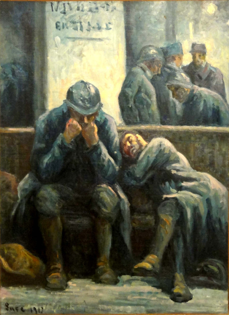 Poilus en la estación de l'Est - Maximilien Luce