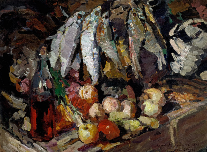 Pescado, vino, fruta - Konstantin Korovin