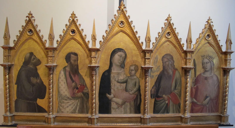 Políptico de la Virgen y cuatro santos - Bernardo Daddi