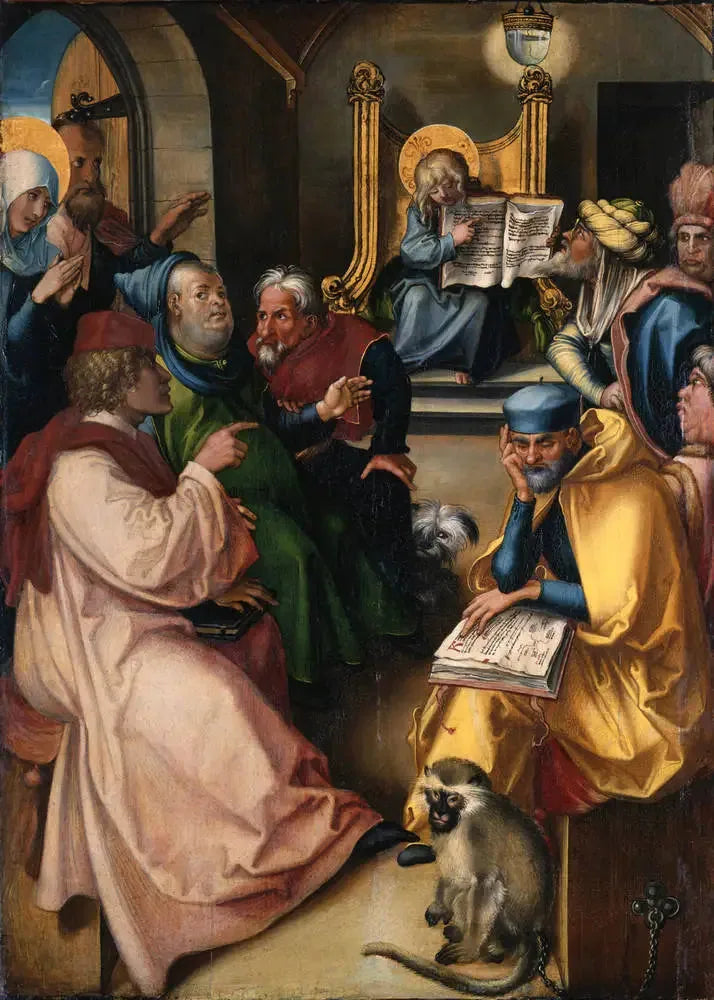Políptico de las Siete Dolores: Cristo entre los Doctores - Albrecht Dürer