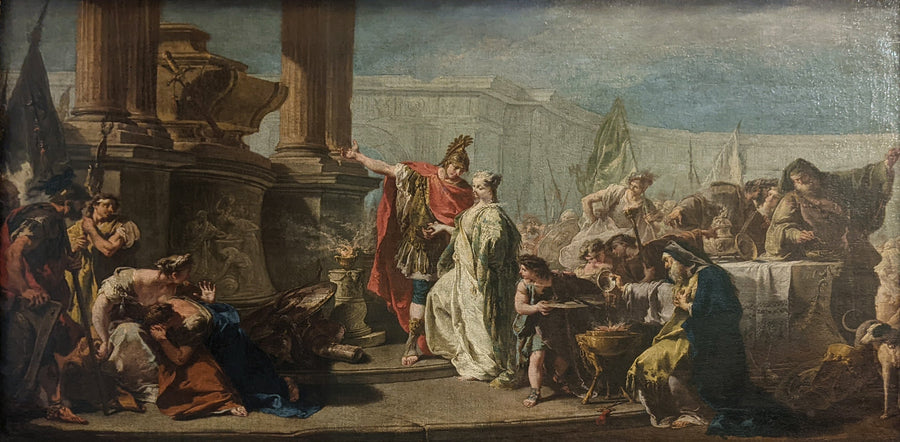 Políxena frente a la tumba de Aquiles - Giovanni Battista Pittoni