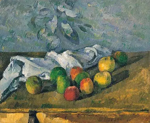 Manzanas y servilleta - Paul Cézanne