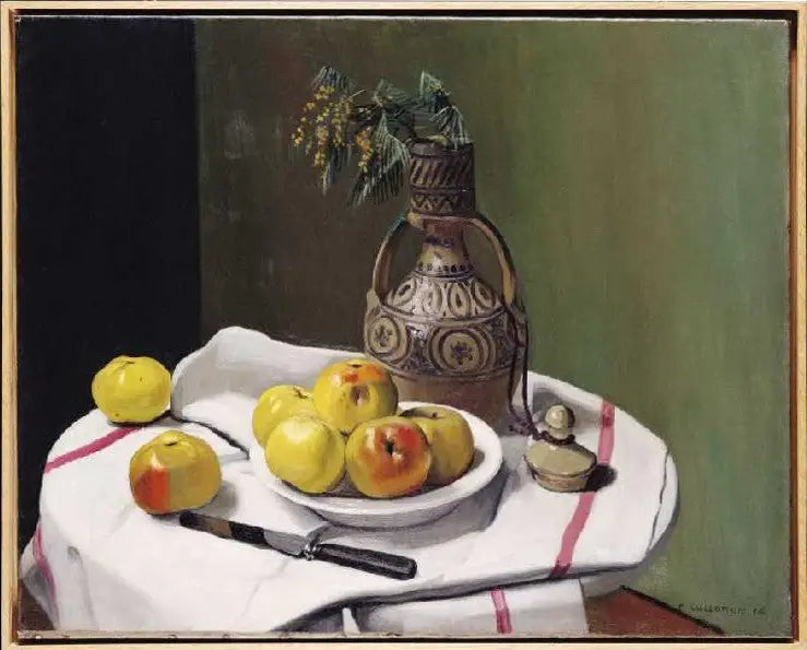 Manzanas y jarrón marroquí - Félix Vallotton