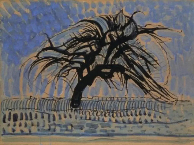 Manzano en azul - Piet Mondrian