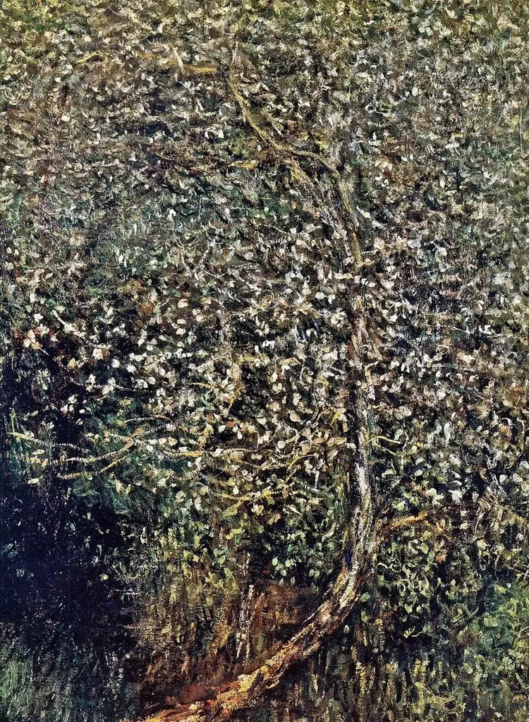 Manzanos en flor junto al agua - Claude Monet