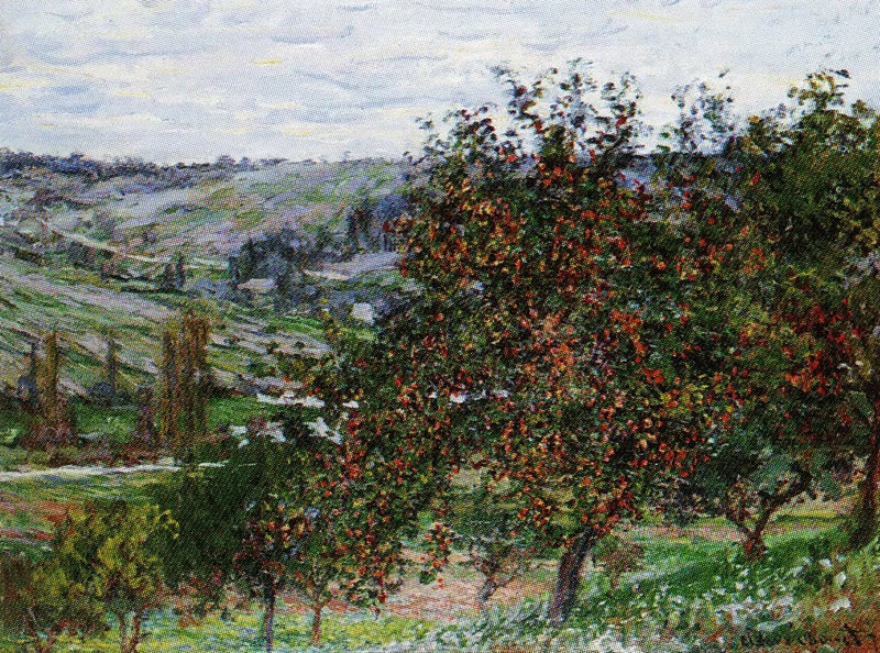 Manzanos cerca de Vétheuil W488 - Claude Monet