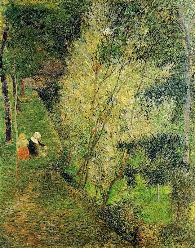 Pont-Aven y niño en un sotobosque - Paul Gauguin