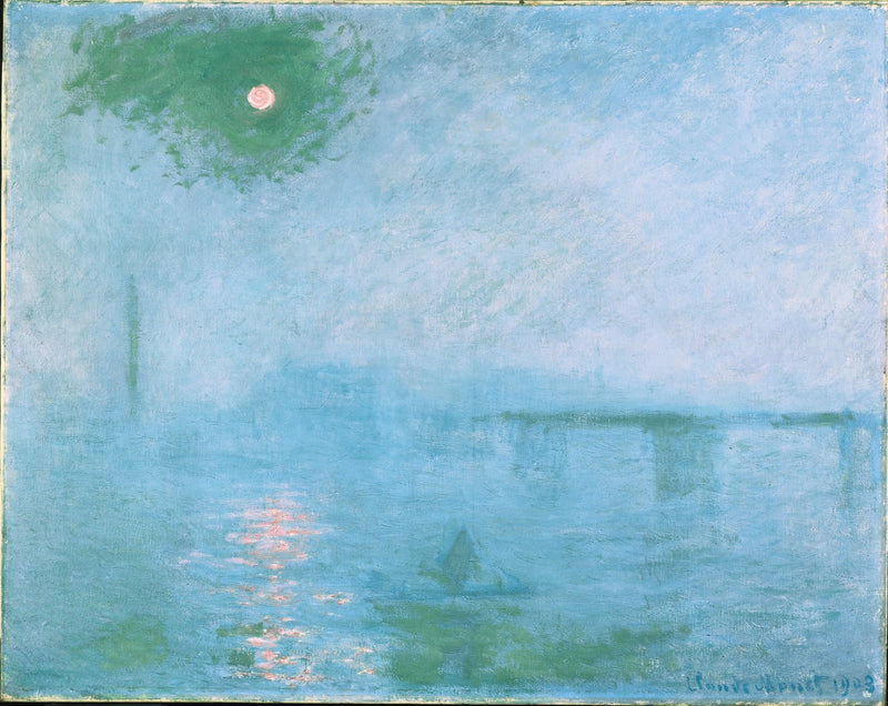 Puente Charing Cross, niebla en el Támesis W1554 - Claude Monet