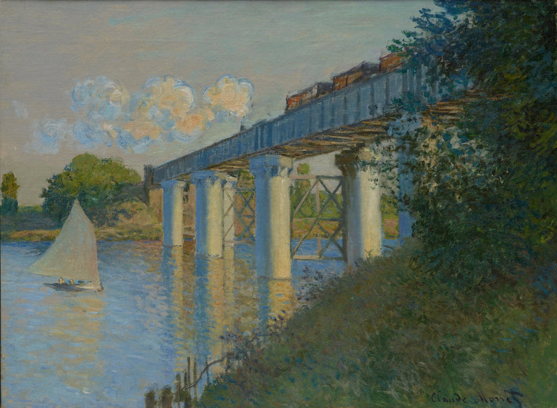 El puente ferroviario en Argenteuil W318 - Claude Monet