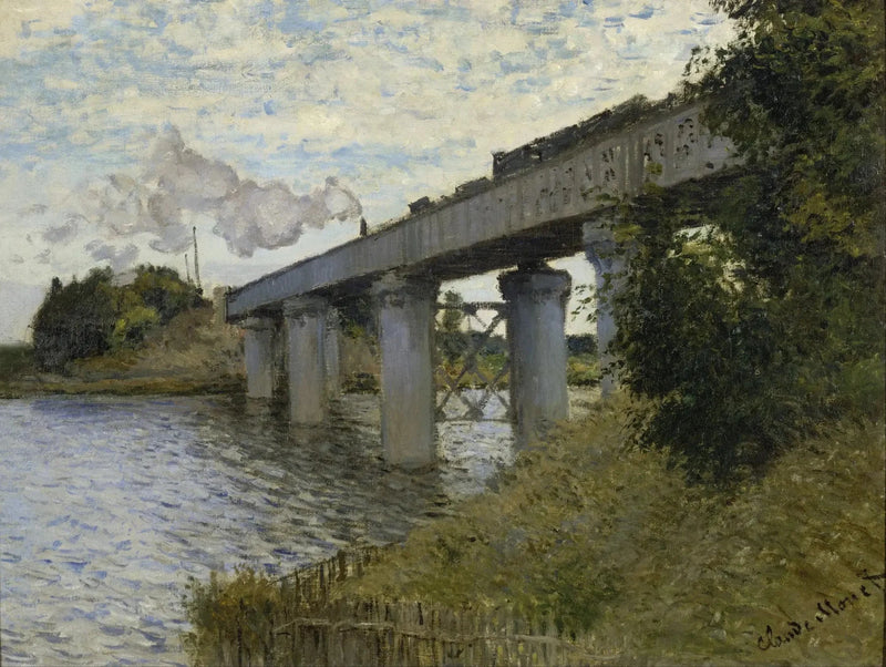 El puente ferroviario en Argenteuil W319 - Claude Monet