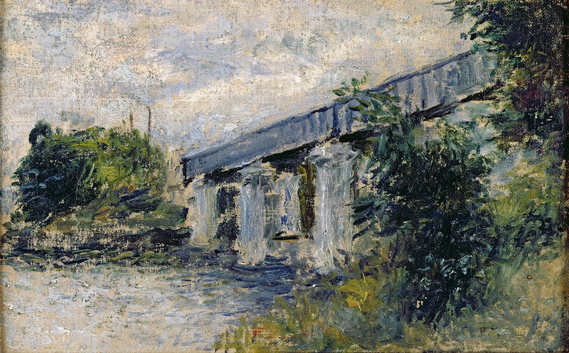El puente ferroviario, Argenteuil W320 - Claude Monet