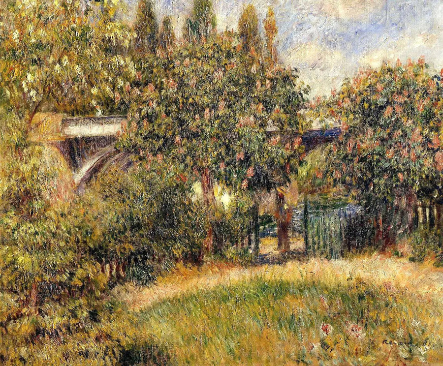 puente del ferrocarril en Chatou - Pierre-Auguste Renoir