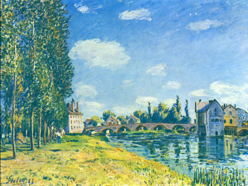 Puente y Molino de Moret en verano - Alfred Sisley
