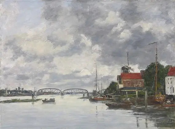 Puente sobre el Mosa cerca de Dordrecht - Eugène Boudin