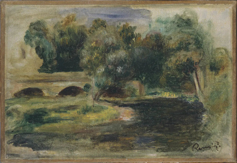 Puente sobre un río - Pierre-Auguste Renoir