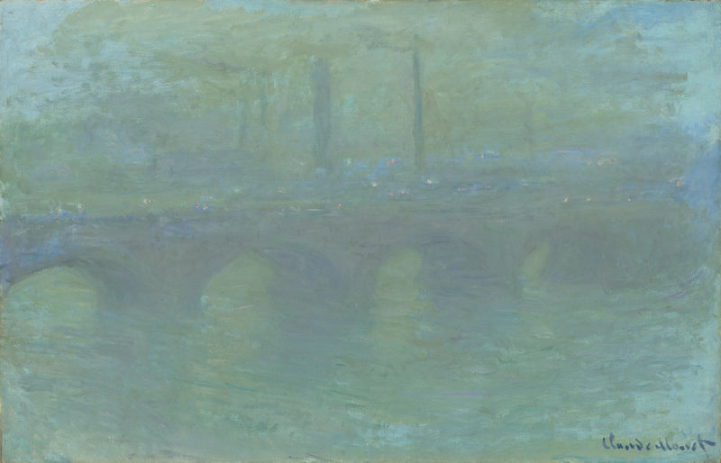 El puente de Waterloo, en Londres, al anochecer - Claude Monet
