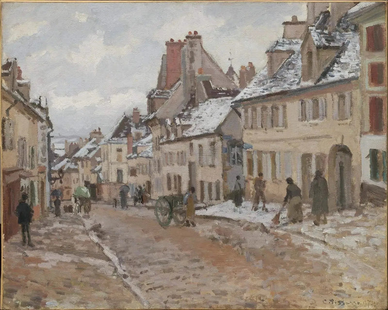 Pontoise, el camino de Gisors en invierno - Camille Pissarro