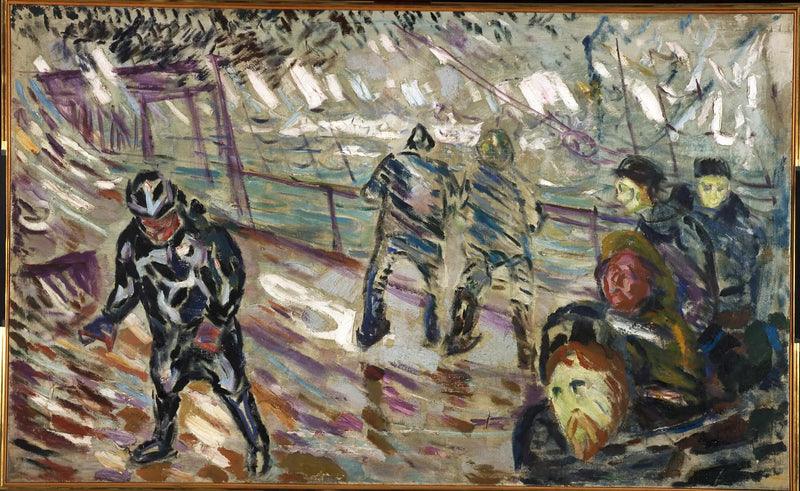 Pontón de barco en la tormenta - Edvard Munch