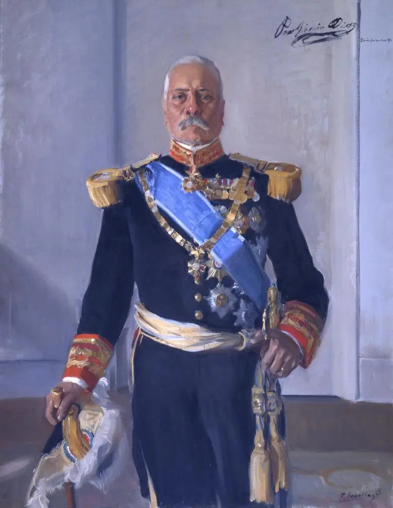 Porfirio Díaz, antiguo presidente de México - Joaquín Sorolla