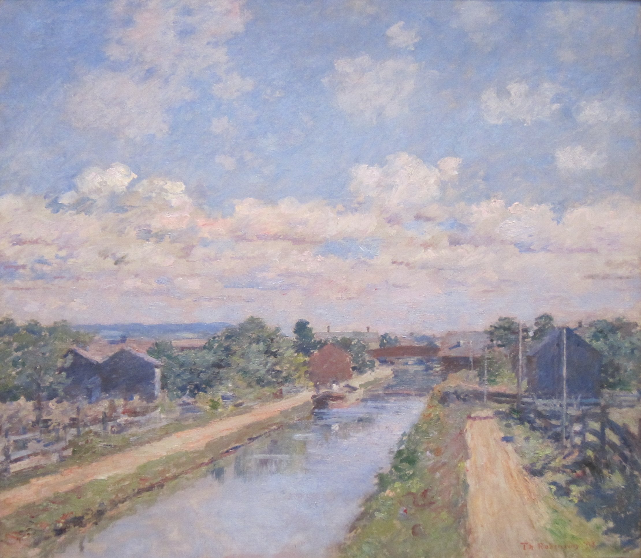 Port Ben, canal du Delaware et de l'Hudson - Theodore Robinson image 1 tableau peint à l’huile sur toile